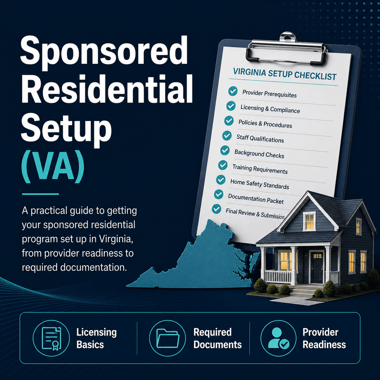 Cover for Sponsored Residential Setup Checklist for Virginia Providers