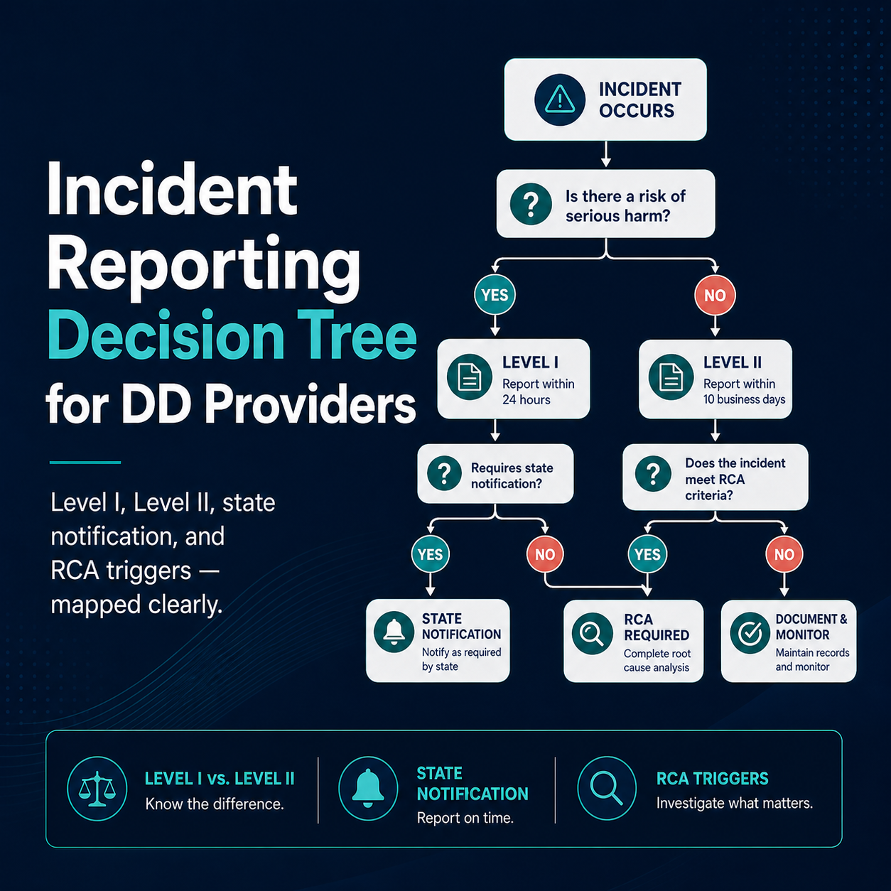 Cover for Incident Reporting Decision Tree for DD Providers