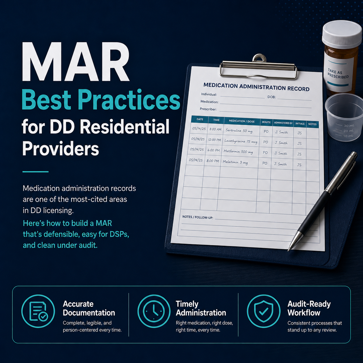 Cover for MAR Best Practices for DD Residential Providers