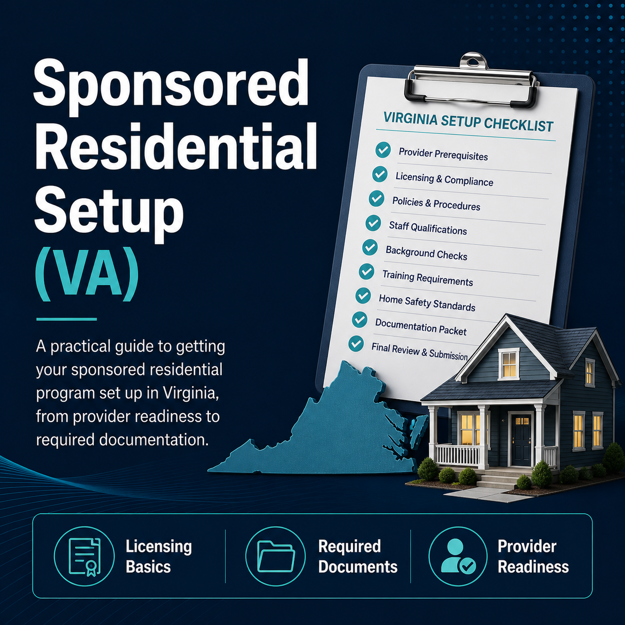 Cover for Sponsored Residential Setup Checklist for Virginia Providers